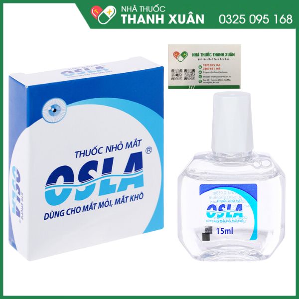 Thuốc nhỏ mắt Osla - Trị mỏi mắt, ngứa mắt, khô rát mắt, cay mắt